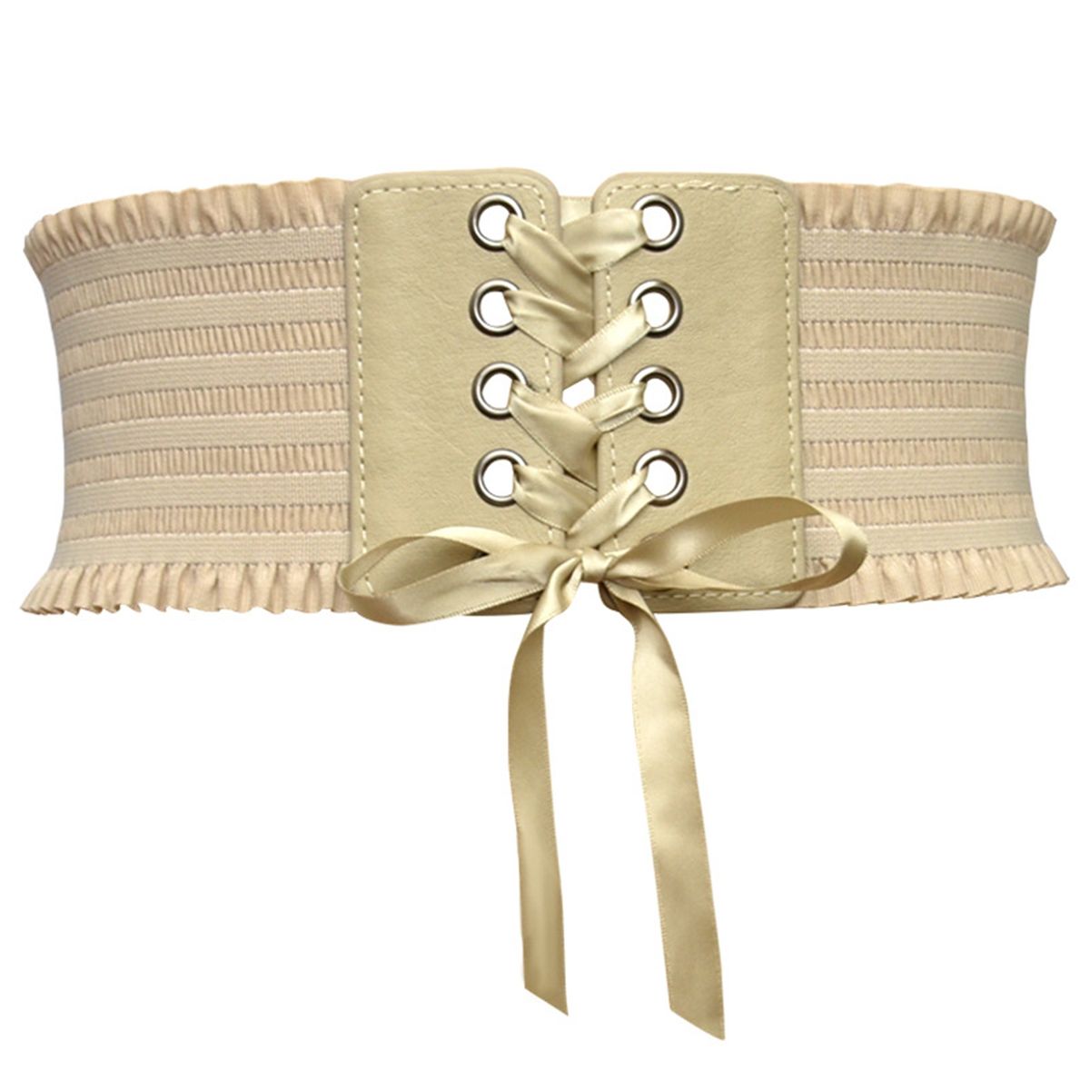 Waistband Comfortable To Wear Lace Up Waistband Khaki