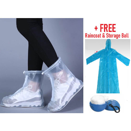Unisex Reusable Non-slip Waterproof Shoe Cover - Transparent