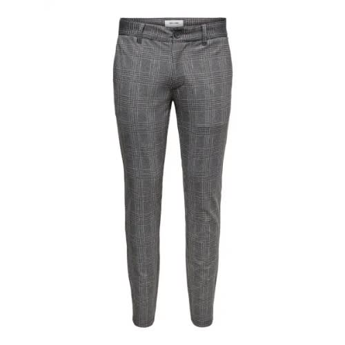 Checked Men's Trouser - Dark Grey