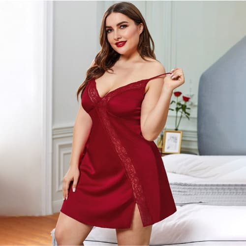 Plus Sized Lingerie - Red