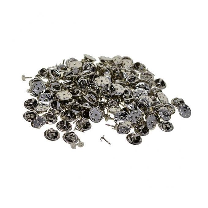 2X 100 Sets DIY Tie Tacks Butterfly Pinch Back Pins Brooch Findings