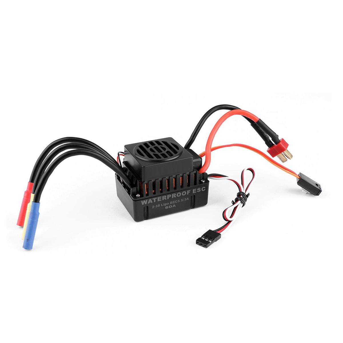 GoolRC Waterproof 60A Brushless ESC Electric Speed Controller with 5.5V/3A BEC for 1/10 RC Car