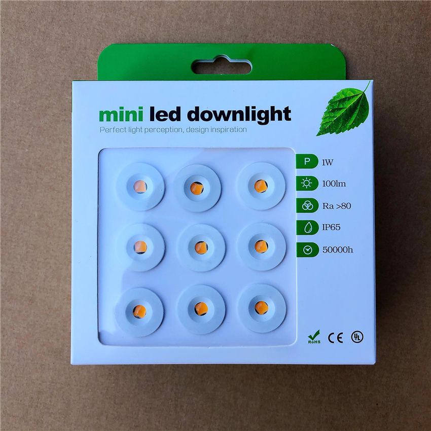 9pcs 1W Square IP65 Mini LED Downlight Outdoor Garden