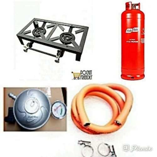 19kg Gas Cylinder+2 Burner Biggest Industrial Cooker+Complet
