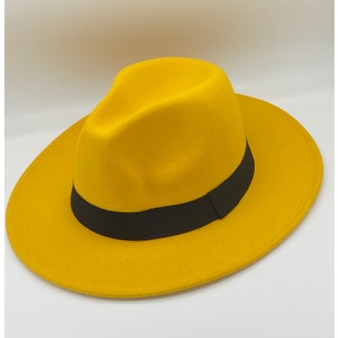 Mid Brim Men’s Fedora Hat - Yellow