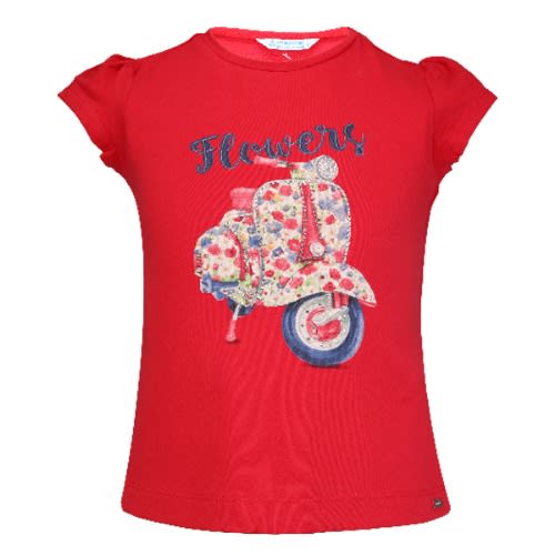 Girls Short Sleeve Graphic T-shirt - Red