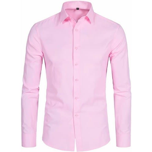 Men's Formal Shirt With Matching Tie  - Pink & Wine