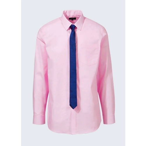Men's Formal Dress Shirt With Matching Tie  - Pink/blue