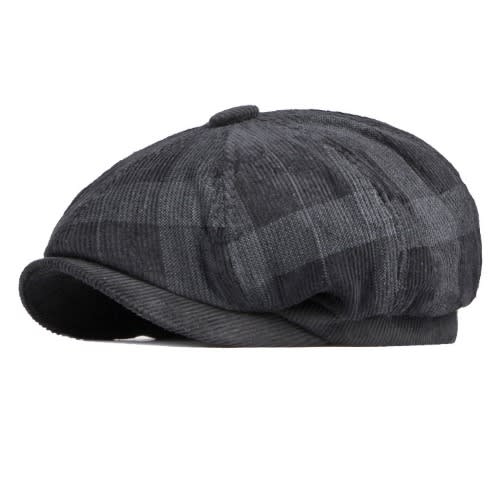 Men's Corduroy Panama Cap - Black