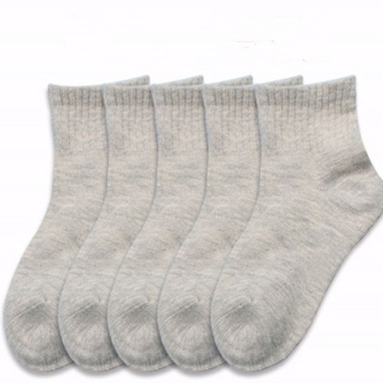 Children Ankle Grey Socks- 3 In1