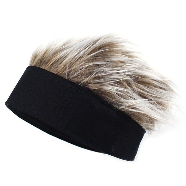 Baseball Cap Spiked Hairs Wig Hat Sunshade Sun Visor