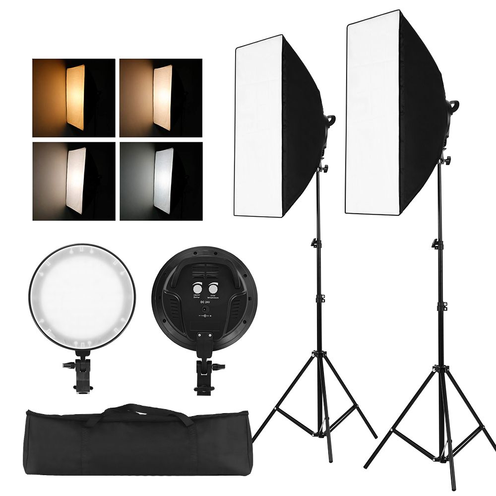 Professinal Studio Photography Softbox LED Light Kit