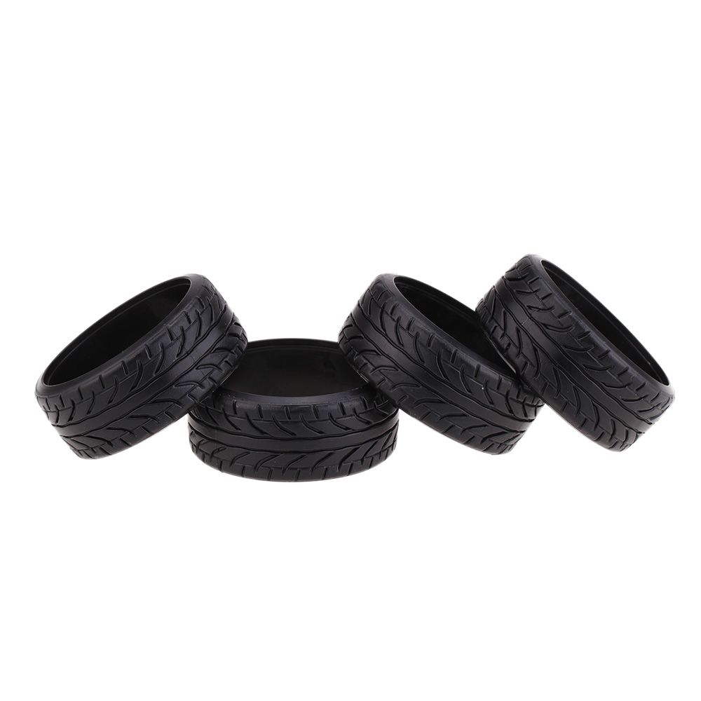4Pcs/Set 1/10 Grain Drift Car Tires Plastic Hard Tyre For