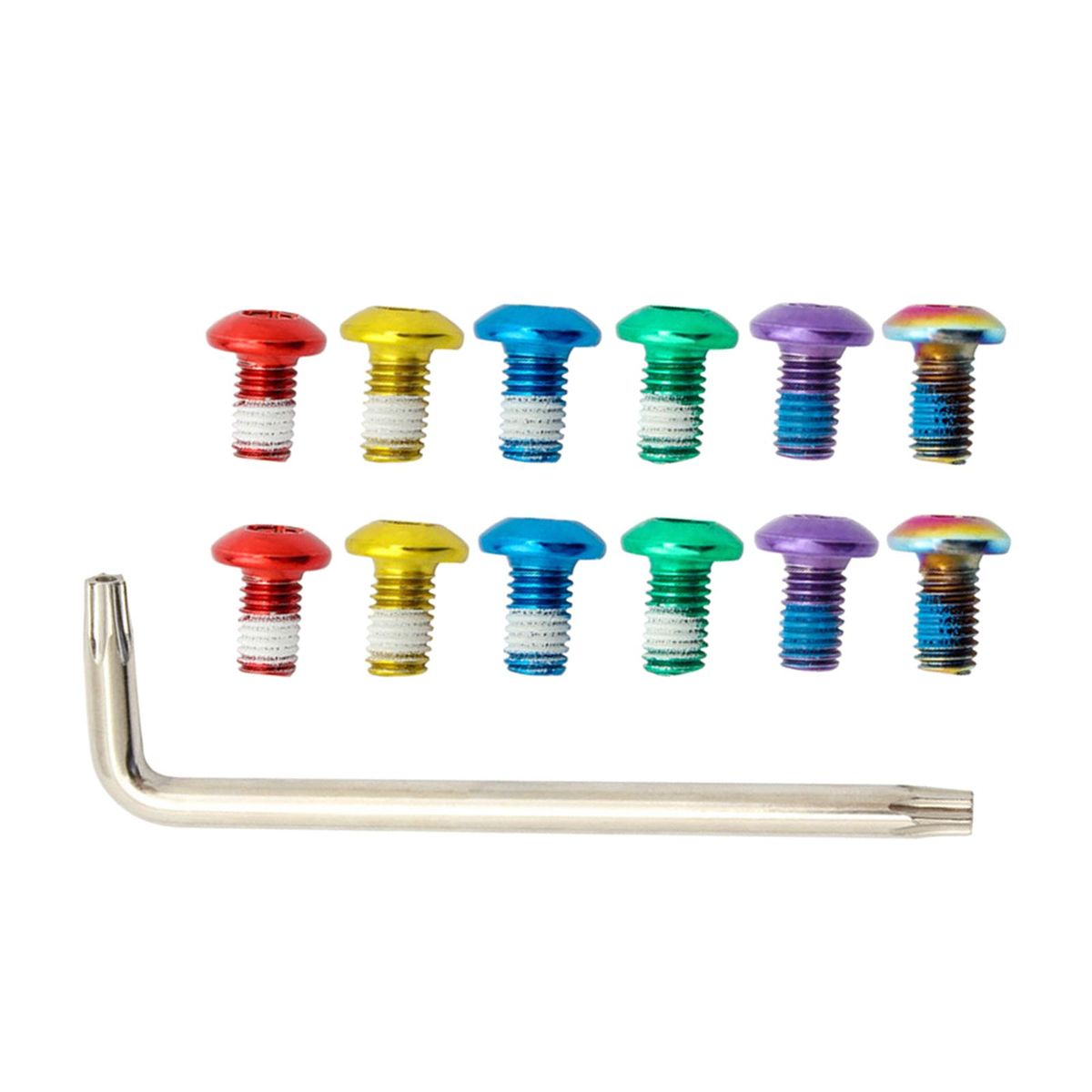 12Pcs Steel Bike Disc Brake Rotor Bolt High Strength Mixed Color