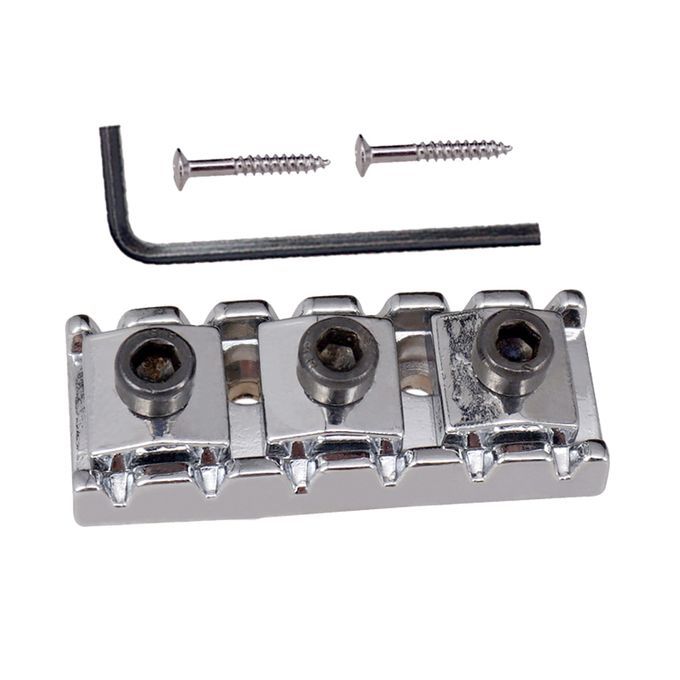 Zinc Alloy Guitar String Lock Nut W Allen Wrench For Tremolo Silver