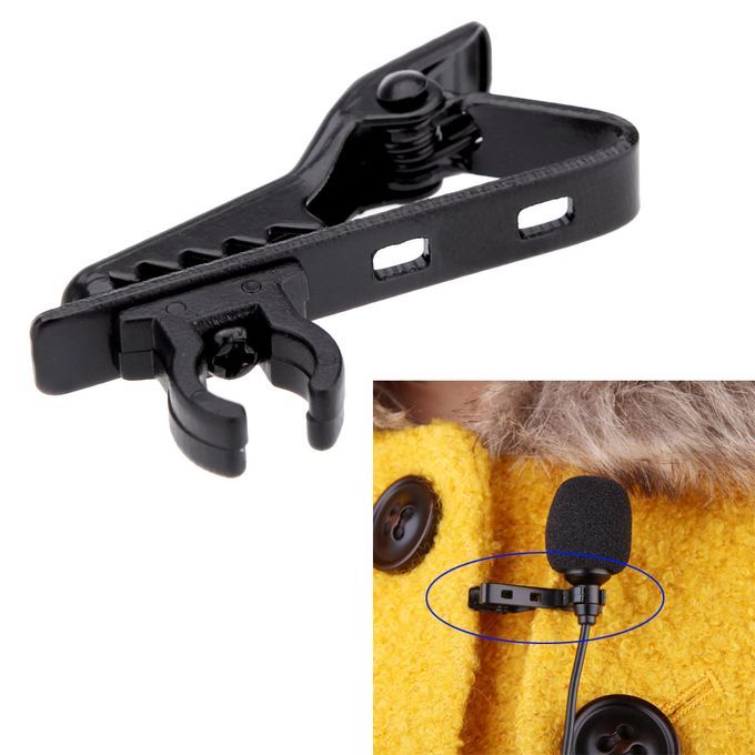 Microphone Tie Clip For Lapel Lavalier Mic