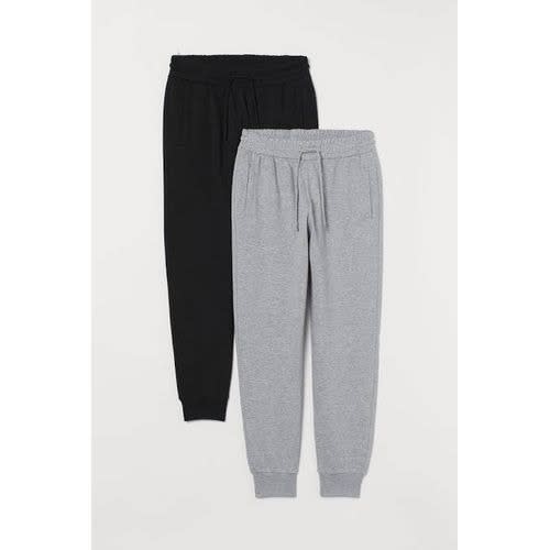 Joggers - 2 In 1 - Black & Light Grey