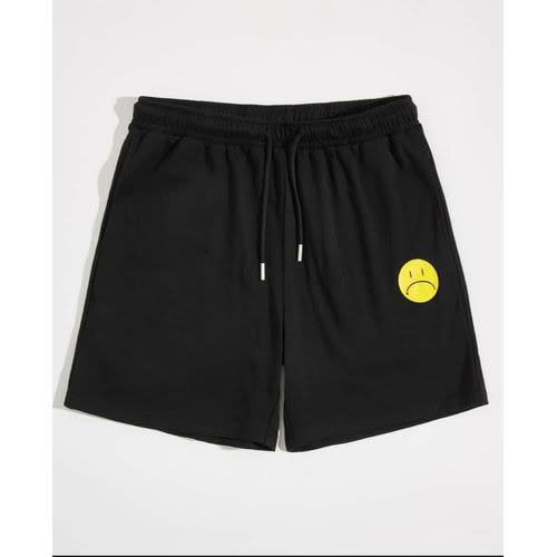 Smiley Casual Shorts - Black