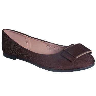 Florence Ballerinasth Front Block Detail - Brown