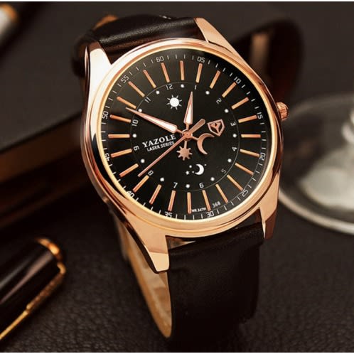 Men's Waterproof Business Wristwatch - Black