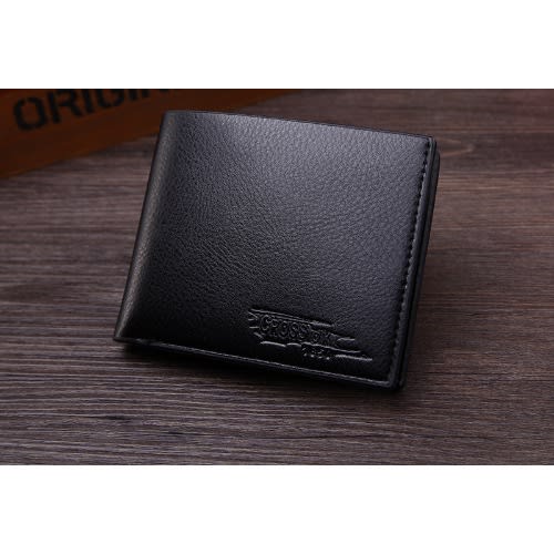 Business Leather Men's Wallet - 1pcs - Black