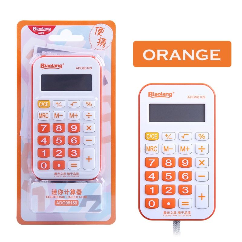 M&G Modern Thin 12-digit Calculator Dual Power Cute Small Solar Calculators 4 Colors Caculator Scientic Calculater ADG98169
