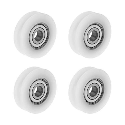 Yinpecly Nylon Plastic Pulley 020x094 Inch U Shape Groove Wh