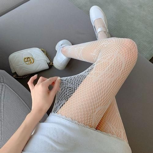 Sexy Tights Woman Fishnet Stockings Mesh Leggings 6115White