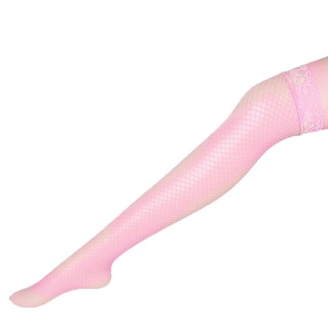 2 Pairs / Set Women Fishnet Thigh High Stockings Lace Stockings