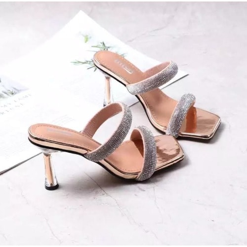 Studded Mules- Rose Gold