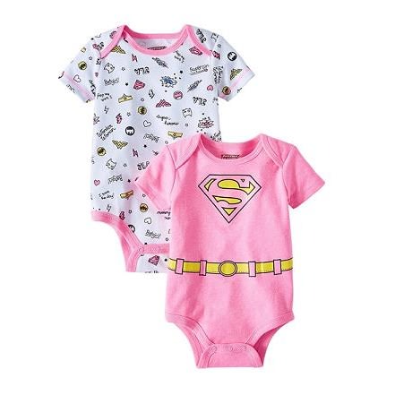 Marvel Superwoman Baby Girl Bodysuit -2 Pack