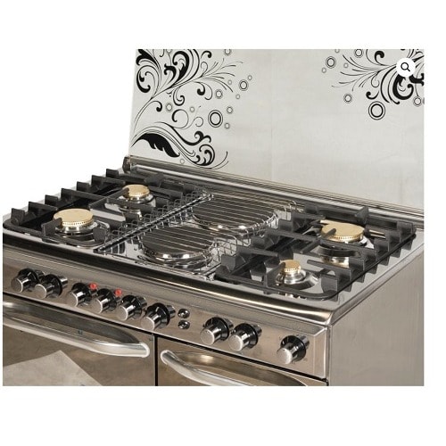 4 Burner + 2 Electric Standing Gas Cooker With Double Oven - 90x60cm - NX-8001S