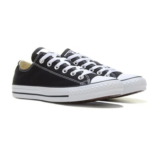 Men's Canvas Low Top Sneakers - Black