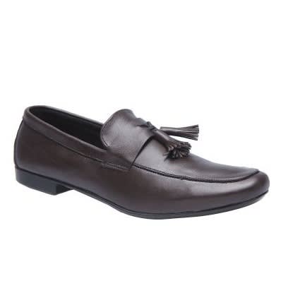 Men's Formal Slip On With Bell Detail - Brown