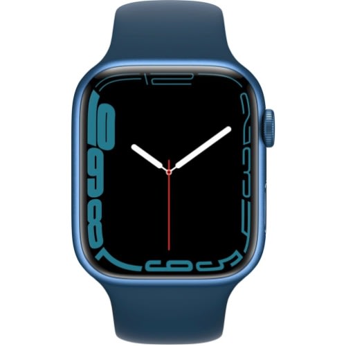 Watch Series 7 - GPS -  41mm Blue Aluminum Case with Abyss Blue Sport Band - Blue