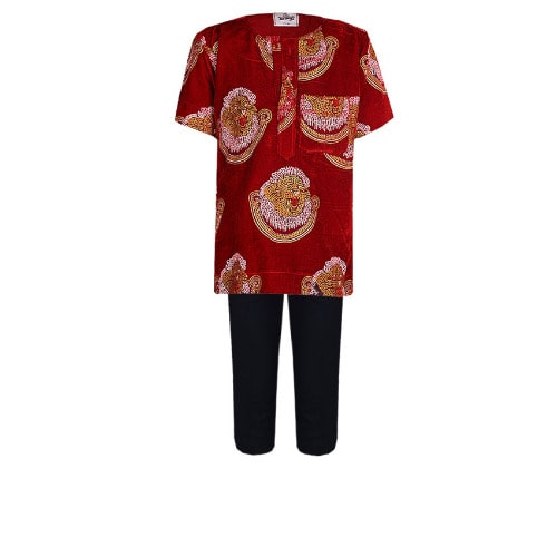 Traditional Wear In Isiagwu-Red