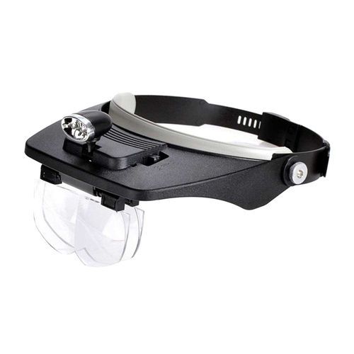 Headband Magnifier With LED Light Head Mounted Magnifying Glasses