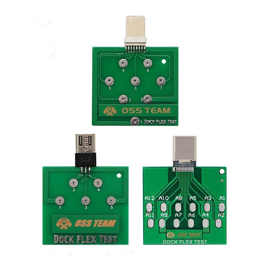 3Pcs Micro-USB Dock Flex Test Board for iPhone 13 12 11