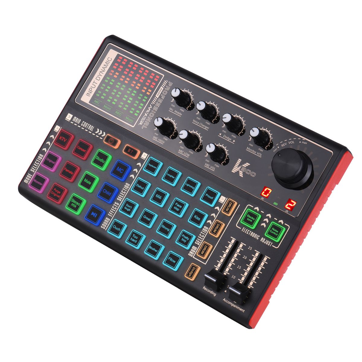 SK300 Live Sound Card External Voice Changer Audio Mixer