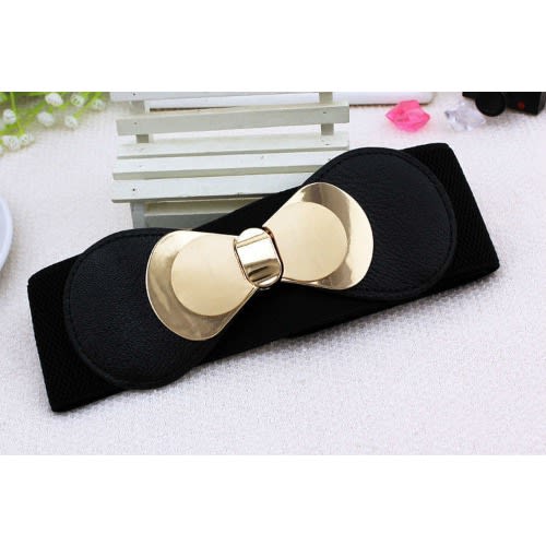 Ladies Black Elastic Belt