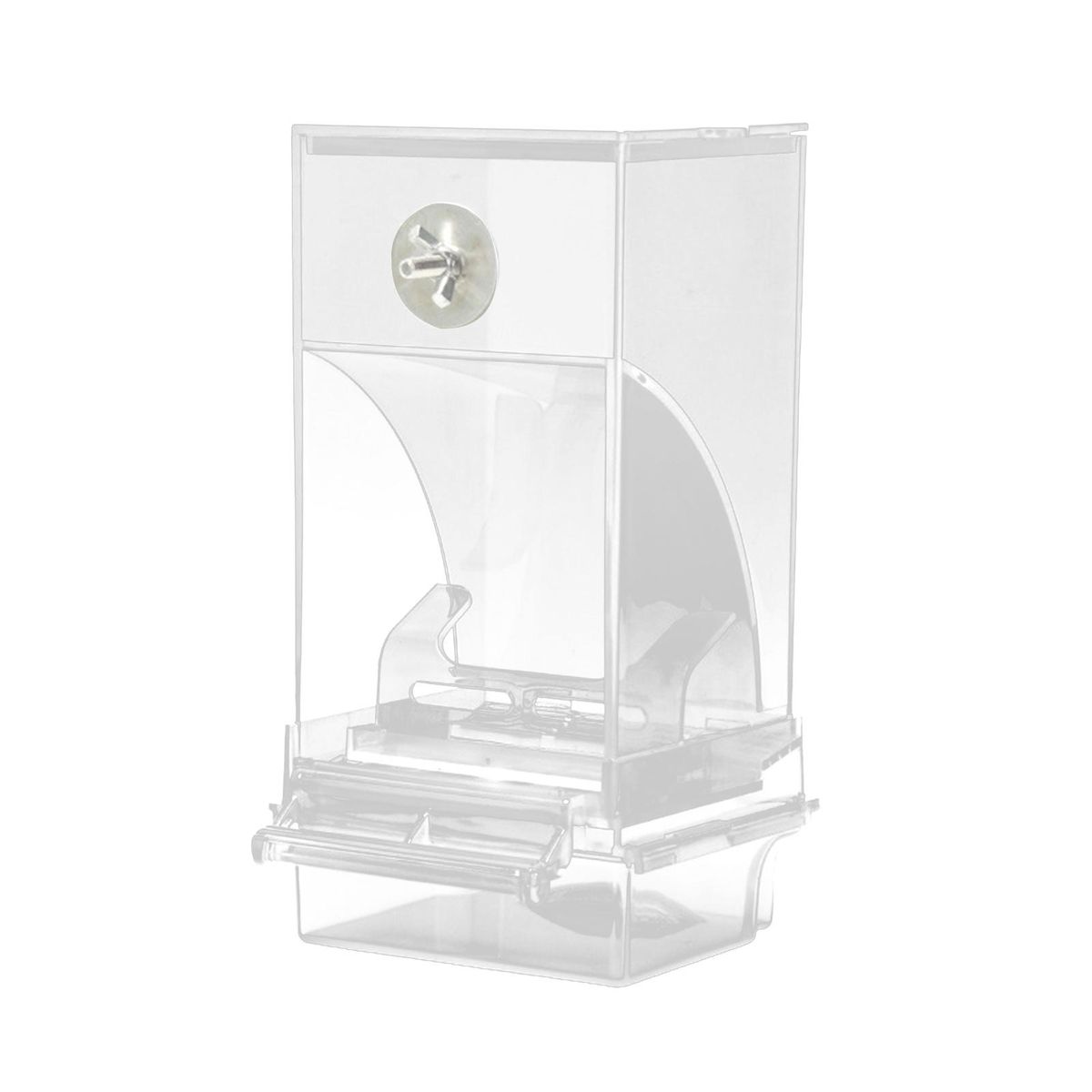 Anti-swing Bird Feeder Transparent Automatic Bird Feeder for Small Clear