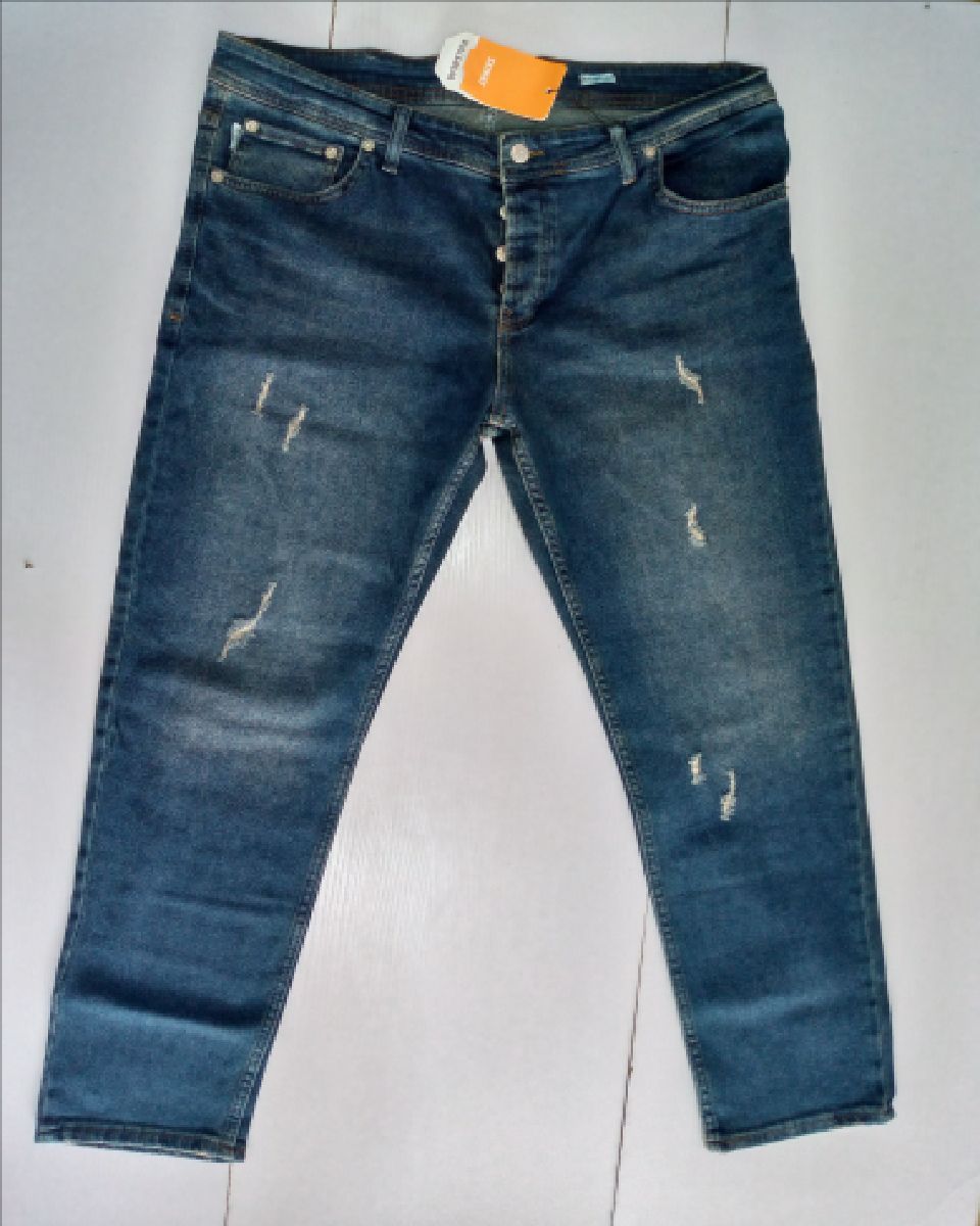 None Fading Turkish Men's Skinny Jeans For Men - Dark Blue