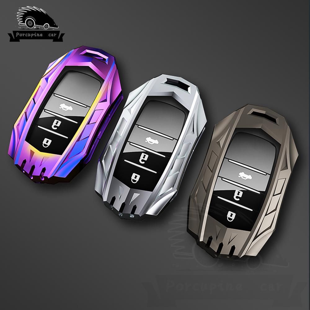 Zinc Alloy Car Key Fob Case Cover Protector For Toyota Camry RAV4 Prius CHR C-HR Avalon Corolla Land Cruiser Prado Accessories