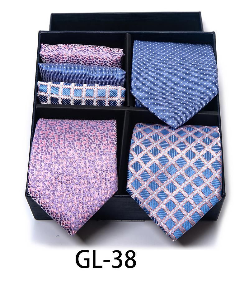 Men'S Tie Gift Box 6-Piece Set 3*Tie+3*Kerchief GL-38