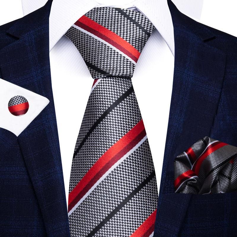 Men'S Business Tie Gift Box Striped Tie Set S237