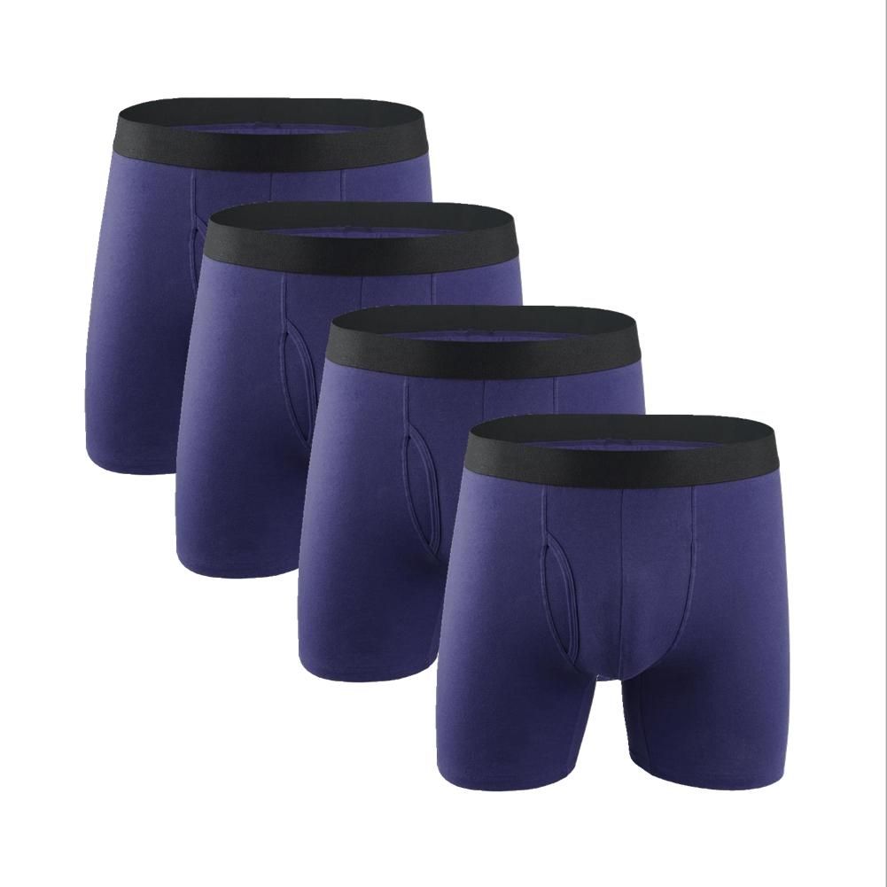4 Pack Men's  Briefs Good Performance Long s Fly Front with  Cotton Underwear