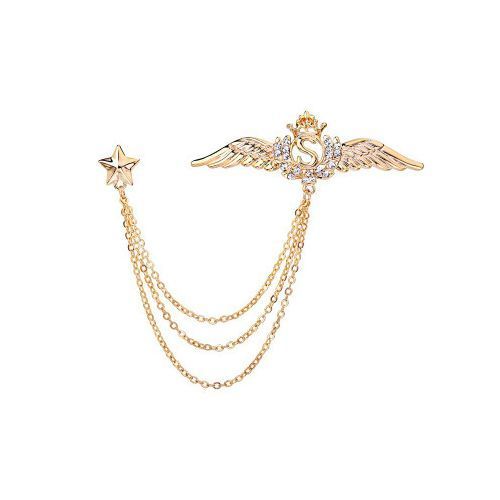 Wings Set With Diamonds Five-pointed Star Pendant