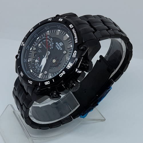 Edifice Black Dial Chronograph Watch