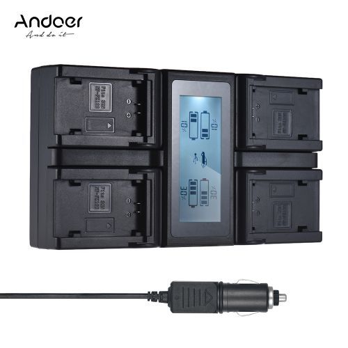 Andoer NP-FZ100 4-Channel LCD Camera Battery Charger For