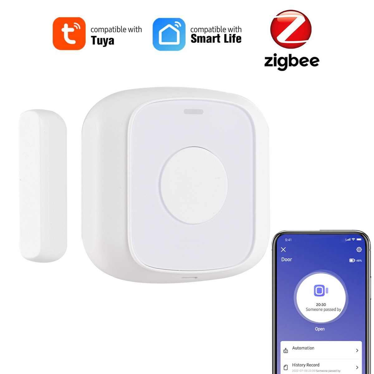 ZigBee Smart Door Window Sensor Alarm Magnetic Home Security